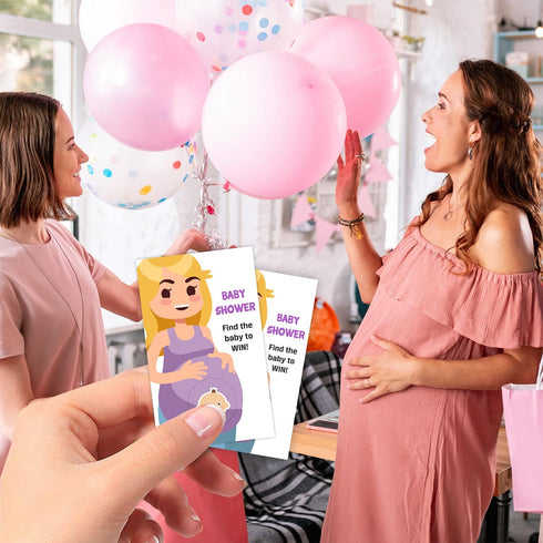 40 Cute Baby Shower Games - Scratch Off Lottery Ticket Raffle Cards - 4 Winners & 4 Loser Designs...