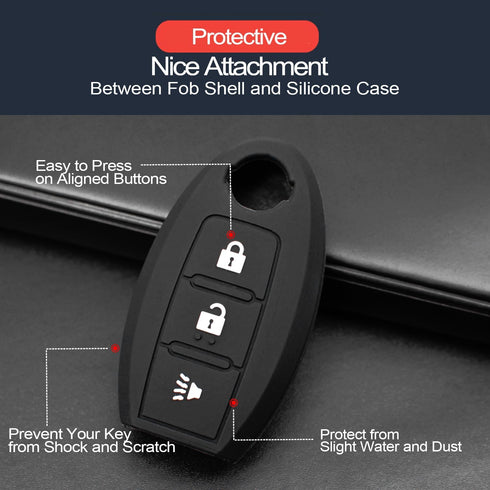 2pcs Compatible with Nissan Z 370Z Armada Frontier Murano Pathfinder Rogue Titan Rogue Juke Leaf Kicks Quest Sentra Tiida Versa Note Xterra X-Trai...