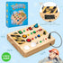 HONGDDY Busy Board Montessori Toys for Toddler, Wooden Sensory Board Switch Toy with Shape Sorter LED Light Up Travel Toys Educational Plane Trave...