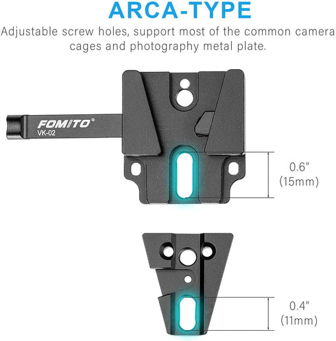 Fomito V-Mount V-Lock Base Station Quick Release Plate VK-02...