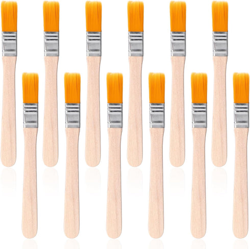 12 Pcs Paint Brush 5 Inch Trim Painting Tool Soft Bristle with Wood Handle Small Paint Brushes for Walls, Touch Up, Cabinets, Fences, Edge Paintin...