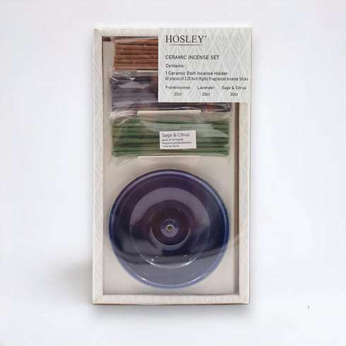 Hosley® 60 Stick Bulk Pack Serenity in Scents Incense Ceramic Assorted Spa Incense Set with Ceramic Holder & Premium Aromas for Relaxation and Med...