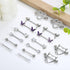 8 Pairs 14G Nipple Rings for Women Stainless Steel CZ Striaght Barbell Tongue Ring Nipple ring Set Butterfly Devil Heart Nipple Piercing Jewelry 1...