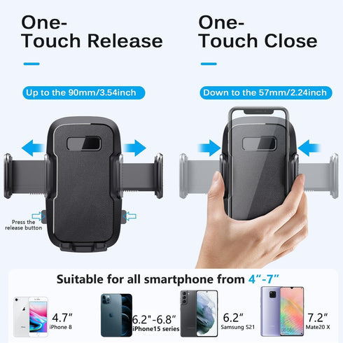 Phone Dash Mount for Car, Phone Holder for Car Windshield Dashboard Window, Gun Mount Hands Free Universal Automobile Cell Phone Holder Fit for iP...
