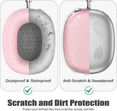?3 in 1? Case Cover for AirPods Max Headphones, Anti-Scratch Sweat-Proof Ear Pad Covers/Ear Cups Cover/Headband Cover Protectorfor Apple AirPods M...