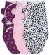 The Peanutshell Swaddle Blankets for Baby Girls, Cheetah & Ditsy Floral, 3 Pack Wrap Set, 2 Sizes (Medium/Large)...