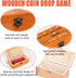 Wooden Penny Game, Coin Drop Game, Penny Coin Game Contains 50 Coins, Wooden Game Box and 1 Dice, a Fun Board Game to Interact with Family and Fri...