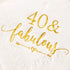 Crisky 40 and Fabulous Cocktail Napkins Gold for Women 40th Birthday Decorations, 40th Birthday Bevergae Dessert Table Supplies, 50Pcs, 3-Ply...