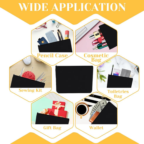 2pcs Makeup Bag With Zipper Large Capacity Travel Cosmetic Bag Multi Purpose Oxford Fabric Zipper Bags DIY Craft Bag Makeup Pouch for Cosmetics St...