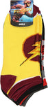 DC Comics The Flash Lighting Logo 5 Pair No-Show Ankle Socks...