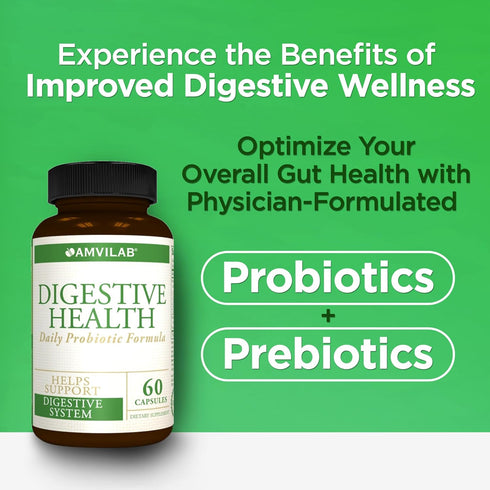 Digestive Health Supplement,Daily Probiotic 7 Billion CFUs per Capsule,5 Essential Strains Including Lactobacillus GG. Supports Intestinal and Imm...