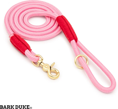 5FT Baby Pink Marine Dog Leash - Durable Brass Hook, Indestructible Braided Rope, Ideal for Puppies, Small, Medium, Large Dogs...