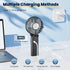 HandFan 5200mAh Portable Handheld Fan, Personal Hand Held Fan USB Rechargeable, 180° Foldable Portable & Detachable Handle Design,3 Speeds Strong ...