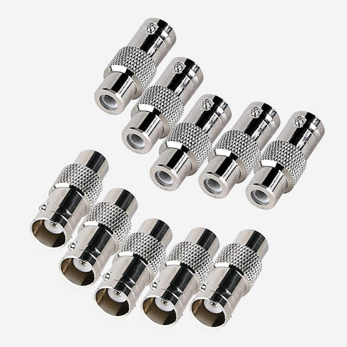 BNC Female to RCA Female Coupler Adapter Connector for CCTV Security Surveillance Systems (Pack of 10)...