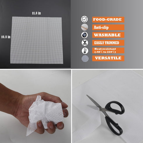 Dehydrator Sheets for NESCO FD-7SSD, 7 pcs/sets 12x11 inch Mesh Silicone Dehydrator sheets....