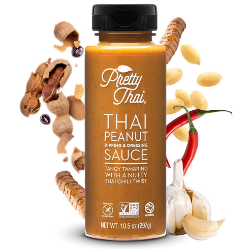 Pretty Thai Peanut Sauce, Gluten Free Certified Non-GMO Vegan Authentic Stir Fry, Dressing, Rice Seasoning, Condiment & Dipping Sauce, 100% Natura...