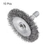 uxcell 10Pcs Wire Wheel Brush 2" High Carbon Steel Wire Drill Brush with 1/4-Inch Hex Shank for Rust Removal Corrosion Scrub Surfaces...