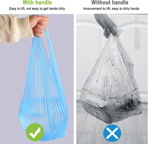 Small Trash Bags, Strong Waste Bags Small Garbage Bag, Thicken Bin Bag Unscented Bin Liner Suitabl for Bedroom Kitchen Bathroom Color Trash Can Li...