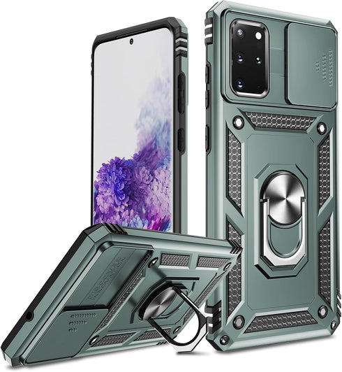 LeYi Phone Case for Samsung Galaxy S20 Plus 5G, Samsung S20 Plus 5G Case with Slide Camera Cover, Military-Grade Cell Phone Cases with Magnetic Me...