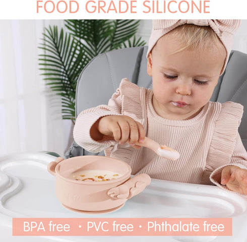 Butterfly Baby Feeding Set/Suction Bowl With Spoon&Fork|Feeding Supplies| Baby Led Weaning Supplies|Toddler Utensils|Self Feeding Eating Utensils,...