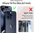 Designed for iPhone 15 Pro Max Magnetic Case Compatible with MagSafe, Tempered Glass Screen Protector/Camera Lens Protector/Wrist Strap Lanyard, G...