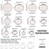 UNICRAFTALE About 60pcs Stainless Steel Bezel Trays Flat Round Pendant Trays Bezel with Glass Cabochon Pendant Trays Kit with Jump Rings for DIY J...