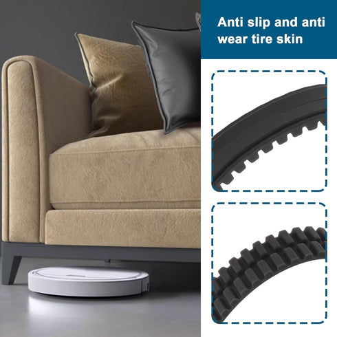 Create idea 2Pcs Anti Slip Wheel Tires Skin Replacement Compatible with Eufy RoboVac 11S/ 11S MAX/ 15T/ 30/ 30C/ 15C/ 15C MAX Anti-wear Tyre Skins...