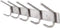 WEBI C-CBG05 Heavy Duty SUS 304 Hook Rail Coat Rack, 5 Hooks, Great Home Storage & Organization for Bedroom, Bathroom, Foyer, Hallway, Brushed Fin...