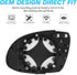 Passenger Right Side Heated Mirror - Side View Heated Convex Mirror Glass with Rear Holder Compatible with 2005-2010 Volkswagen VW R32 EOS GTI Rab...