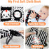 FUNNYB&G Black and White Baby Toys - High Contrast Baby Sensory Book 0-3 Months for Newborns Brain Development Tummy Time Mirror Toys Infant Monte...