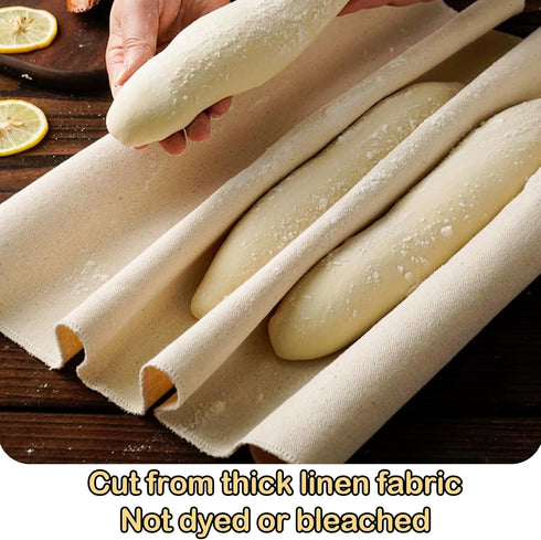 3PCS Proofing Cloth for Bread Baking 17x29 Inches Linen Bread Towel Pastry Cloth for Rolling Dough Flour Sack Towels for Bread Proofing...