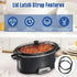 Black Lid Latch Strap Rubber Band 6,7,8 Quart for Hamilton Beach Crock Pot Slow Cooker Sturdy material 2 Pcs...