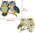 Brooch Owl Shape Rhinestone Covered Crystal Beauty Brooch Pin Scarves Shawl Clip For Women Ladies, Green Enamel Owl Pin Lapel Brooch for Men (Gold...