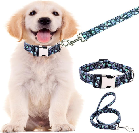 Dog Collar and Leash Set for Daily Outdoor Walking Running Training,Design for Large Boys Girls Dogs Cats Pets(L)...