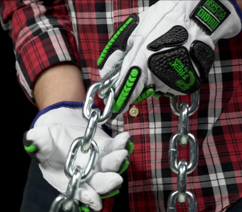 MAGID T-REX Rebel Series TRX814 Goatskin para-Aramid Lined Driver Impact Glove – Cut Level A6-9/L (1 PR), White...