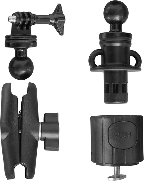 New Upgrade 360 Degree Kayak Action Camera Mount Universal Adjustable,Compatible with Hero 12 11 10 9 8 7,Ball Head Camera Mount,Kayak Rail Track ...
