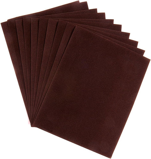 Hygloss Products Velour Paper - Soft, Velvety Surface Works With Printers – Brown, 8-1/2 x 11 Inches - 10 Pack...