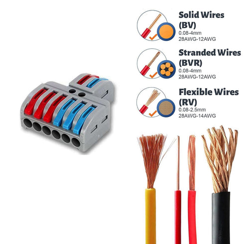 Robust Lever Wire Kit: Quick Connect Electrical Splicing, Compact Conductor 28-12 AWG for Reliable Inline Circuits (LT623 (10pcs))...
