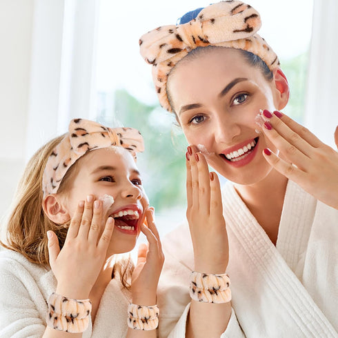 6 Pcs Skincare Headband and Wristband Set, Headband for Washing Face, Makeup Headband and Wristband Set, Spa Gifts for Girls, Spa Headband for Fac...