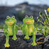 2PCS Frogs Statue Outdoor, 3 Inch Resin Garden Frogs Statue Outdoor Cute Frog Sculpture Frog Lawn Ornament for Pathway Yard Lawn Patio Decorations...