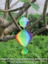 1 PCS Rainbow Helix Stainless Steel Wind Spinners, 3D Hanging Wind Spinner Reflective Wind Spinners, Sparkly Metal Wind Spinner, Wind Sculptures, ...