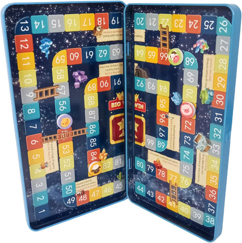 Board Game - Mini Travel Games Magnetic 7 Inch Metal Case - Treasure Hunt...