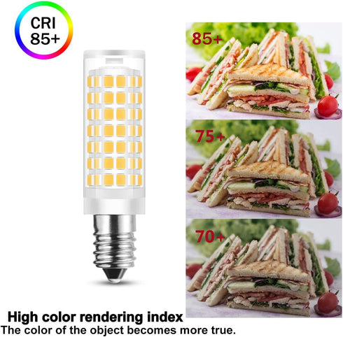 E14 LED Cooker Hood Bulbs European Base,Range Hood Light Bulbs AC110V-130V for Refrigerator Cooker Hood Sewing Machine Light Warm White, 4-Pack...