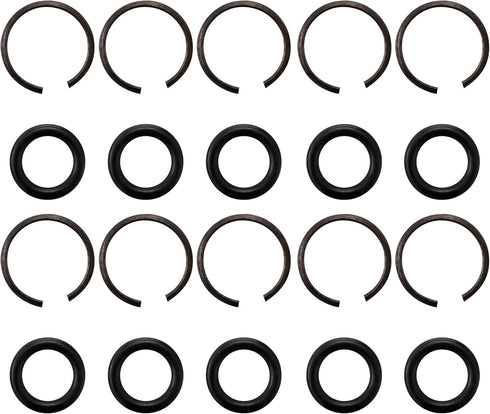 10 Packs 1/2" Impact Wrench Socket Retainer Rings with O-ring, Replacement Parts Compatible with IR, Snap-On, Chicago Pneumatic, Florida Pneumatic...