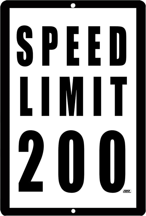 Rogue River Tactical Funny Mechanic Metal Tin Sign, 12x8 Inch, Wall Décor- Man Cave Bar Speed Limit 200 MPH...