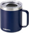 SUNWILL Insulated Coffee Mug with Lid, Travel Tumbler with Handle, 14oz Stainless Steel Cup for Camping, Office, Home, Powder Coated Navy Blue...