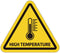 8 IN High Temperature Sign Production equipment Safety Sticker,Yellow Triangle Safety Warning Sign Label Sticker Back Self Adhesive Vinyl Decal, W...