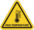 8 IN High Temperature Sign Production equipment Safety Sticker,Yellow Triangle Safety Warning Sign Label Sticker Back Self Adhesive Vinyl Decal, W...
