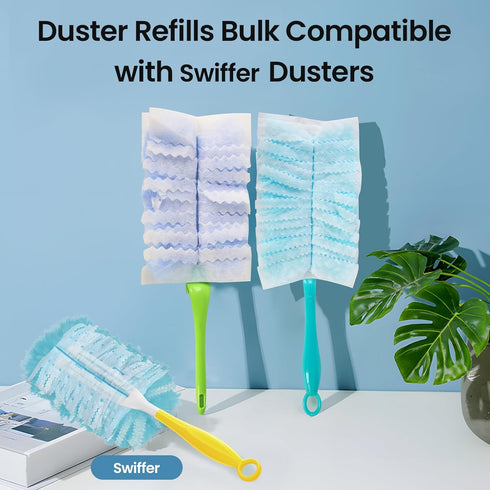 Duster Refills Bulk Compatible with Swiffer Dusters Swiffer Microfibre dust Cleaner Set, 30 Pcs Duster Refills & 1 Handle for Cleaning Home, Offic...
