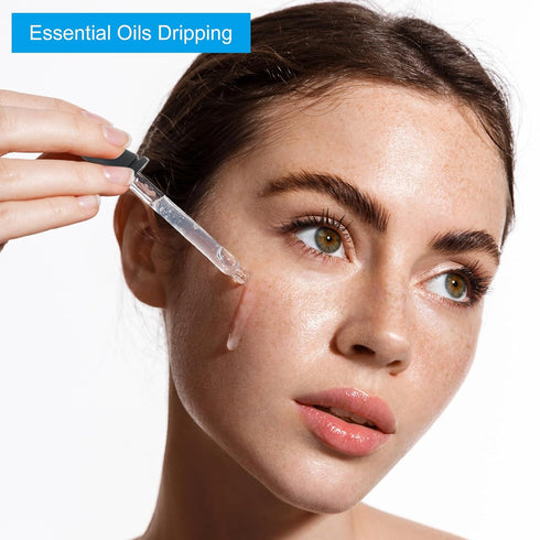 PATIKIL Eye Dropper, 12Pcs 1ml Glass Graduated Bent and Straight Tip Pipette Measured Dropper with Rubber Cap for Essential Oils, Lab Experiments,...